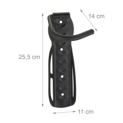 Black wall mount for bicycles - set of 6