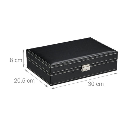 Black watch box for 8 watches