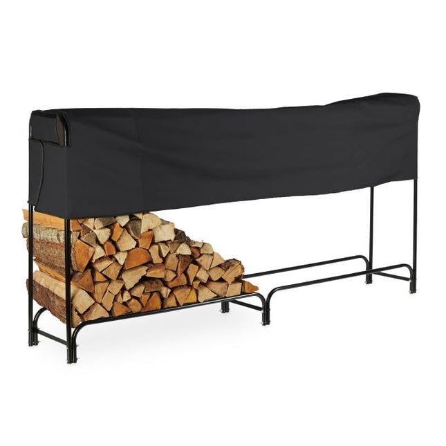Black wood shelf with lid