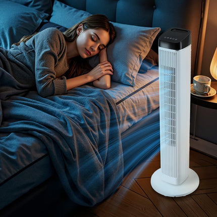 Bladeless Tower Fan 40 Inch, Quiet, Remote, 70 Oscillation