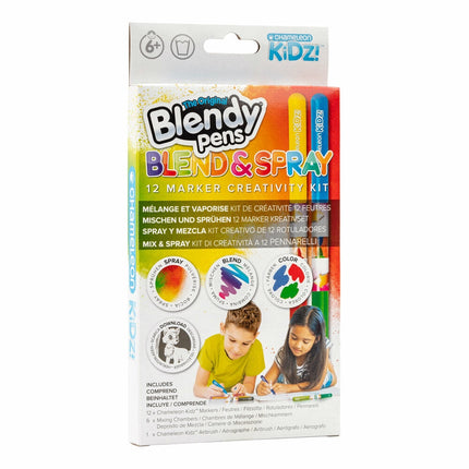 Blendy Pens Stationery Set Markers Blend And Spray, 12 Pcs