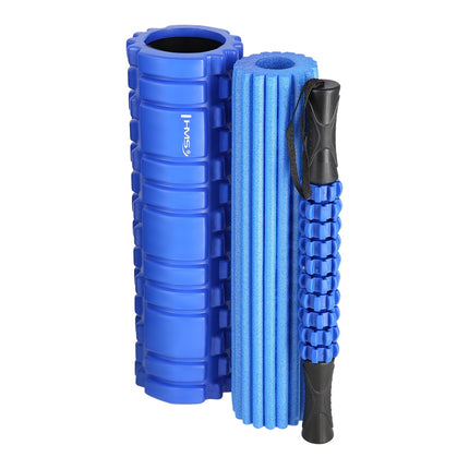 Blue 3-in-1 Foam Roller Set