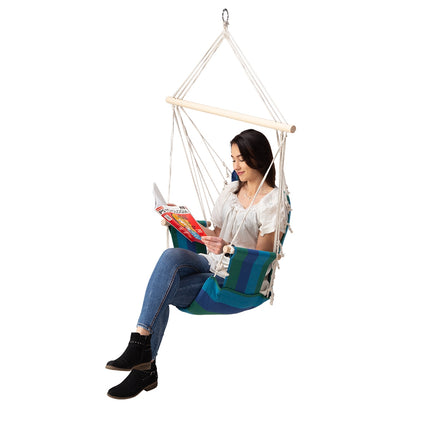 Blue Brazilian Chair, Foldable, Lightweight, Outdoor Use