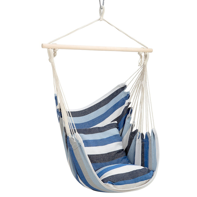 Blue Brazilian Hammock Chair, Durable Fabric