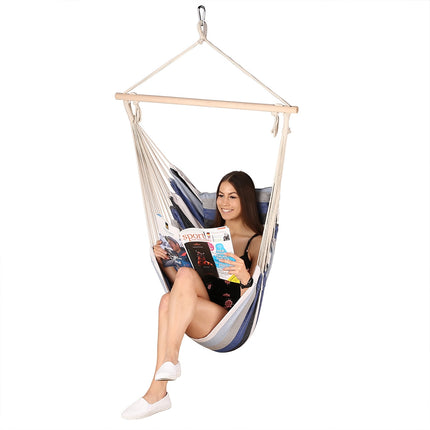 Blue Brazilian Hammock Chair, Durable Fabric