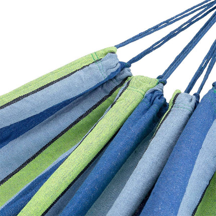 Blue-Green Hammock, 120cm Wide, Cotton-Poly Blend
