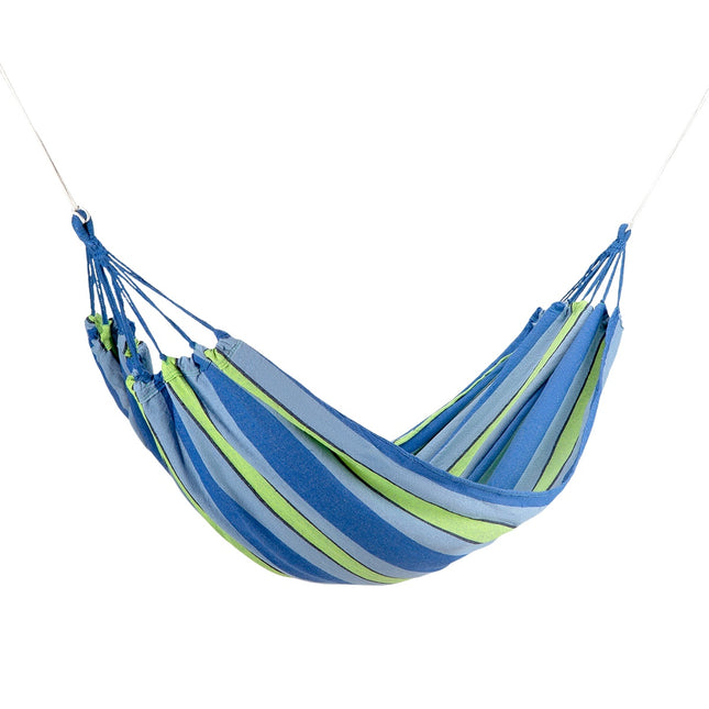 Blauwgroene hangmat, 120 cm breed, katoen-polyester mix