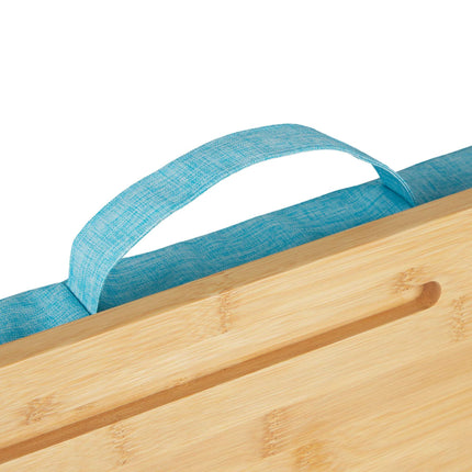 Blue Lapdesk with bamboo tray