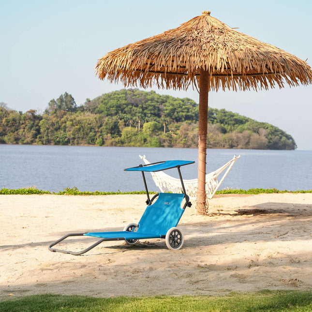 Blue Lounger Chair, Comfortable Indoor/Outdoor Use