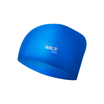 Blue Silicone Swimming Cap for Long Hair