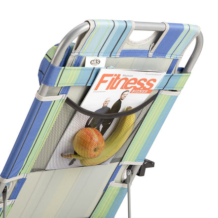 Blue Sun Lounger, Adjustable Reclining Chair