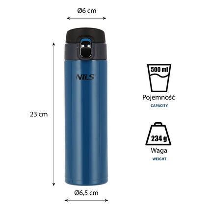 Blue Thermal Cup, 28 oz, Insulated