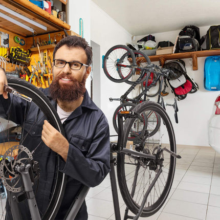 Blue bicycle wall bracket set of 2