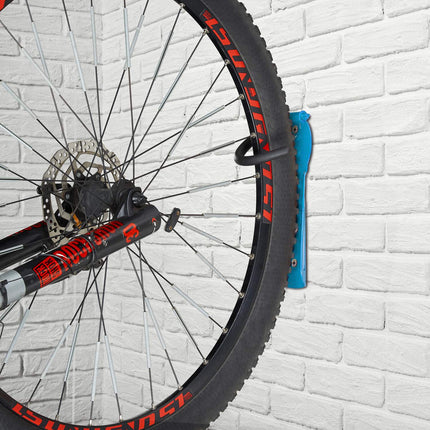 Blue bicycle wall bracket set of 2