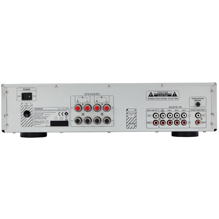 Bluetooth Amplifier, 2x60W RMS, Silver Finish