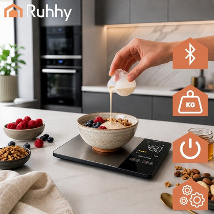 Bluetooth Kitchen Scale, 5kg Capacity, 1g Precision