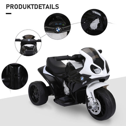 Children's electric motorcycle - black, battery powered, steel
