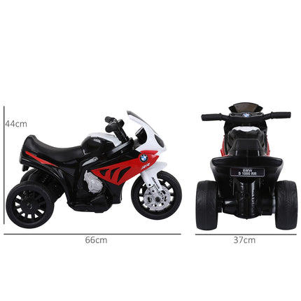 Electric tricycle motorcycle for children - red, steel, 66x37x44 cm