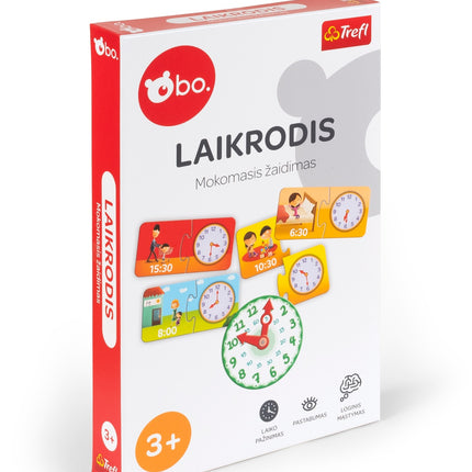Bo. Educational Board Game "Clock" (In Lithuanian Lang.)