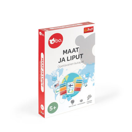 Bo. Educational Board Game "Countries And Flags" (In Finnish Lang.)