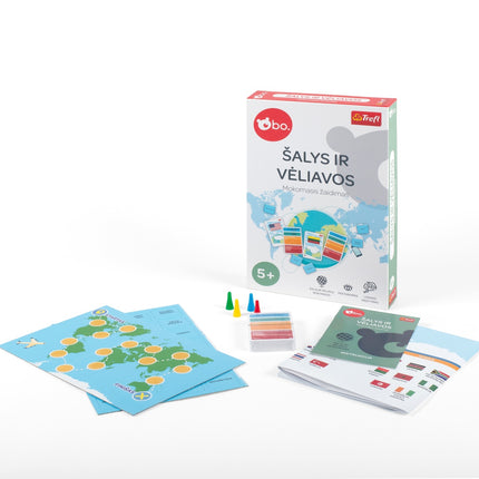 Bo. Educational Boardgame Countries and Flags (In Lithuanian Lang.)