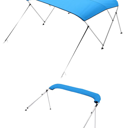 Boat Bimini Top 3-Bow, 72 in, 85-90 in, Aluminum Frame