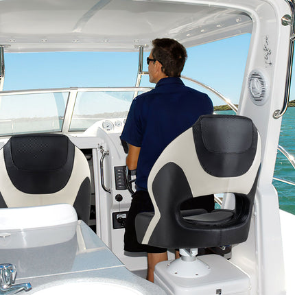 Boat Captain Bucket Seat – Waterproof PVC Leather, 330 lb