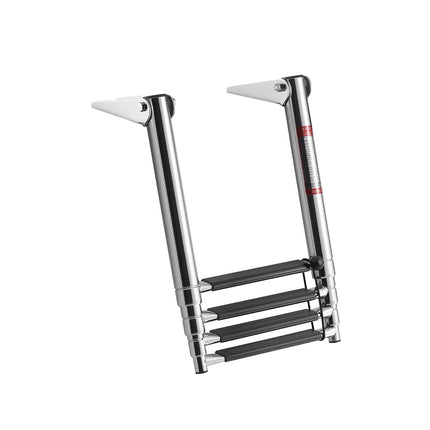 Boat Ladder, 4-Step 304 Stainless Telescoping Folding