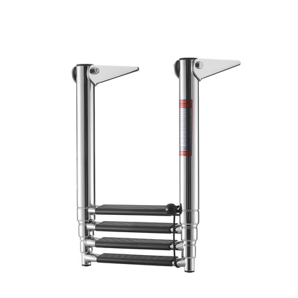 Boat Ladder, 4-Step 304 Stainless Telescoping Folding