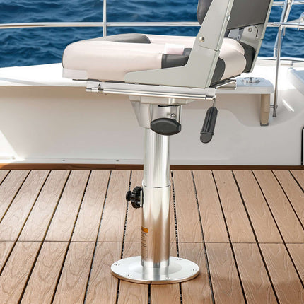 Boat Seat Pedestal, Aluminum 5-Inch Slide, Fits 2-7/8-Inch
