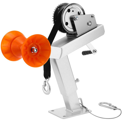 Boat Trailer Winch Stand With Roller, 1200 lb Winch