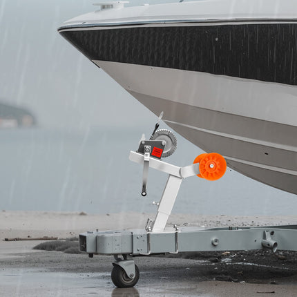 Boat Trailer Winch Stand With Roller, 1200 lb Winch