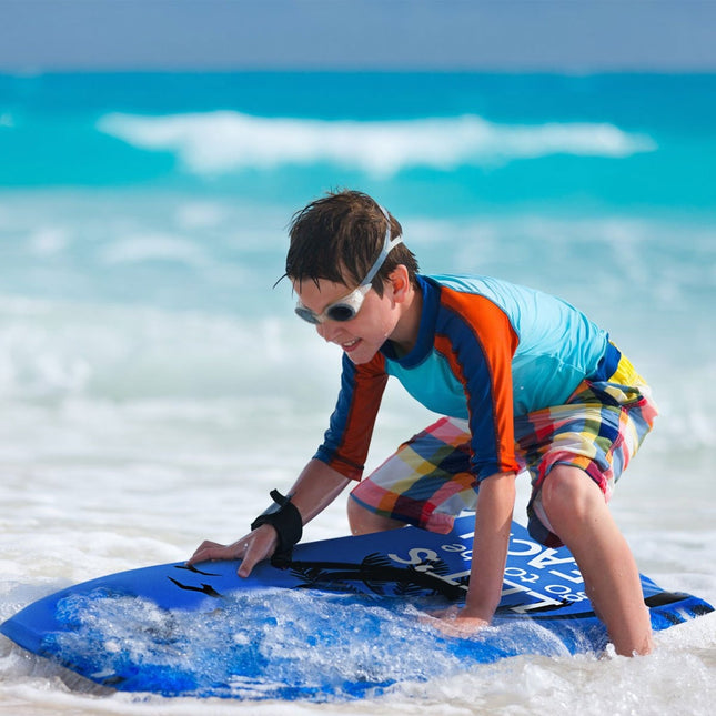 Lekka deska do pływania plażowego Bodyboard dla dzieci i dorosłych 106 cm niebieska