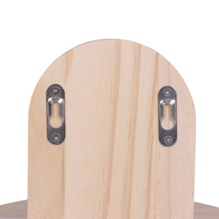 Boho Floating Wall Shelves, 2-Piece Set, Pine Wood