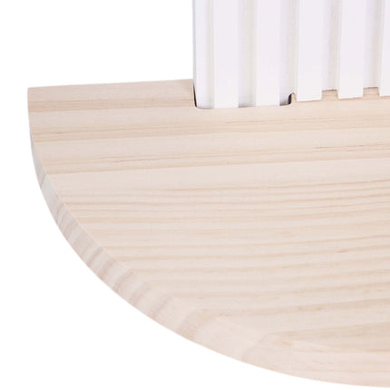 Boho Wall Shelf Set, 2pc – Natural Pine, White/Brown