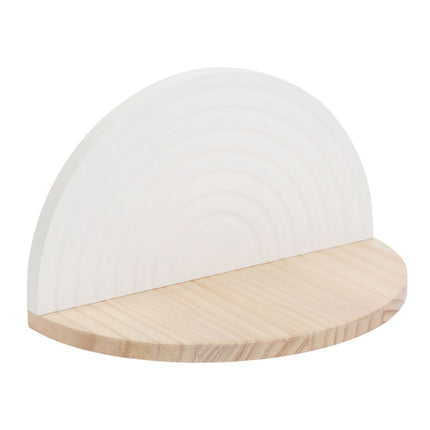 Boho Wall Shelves, Set of 2 – White & Natural Pine