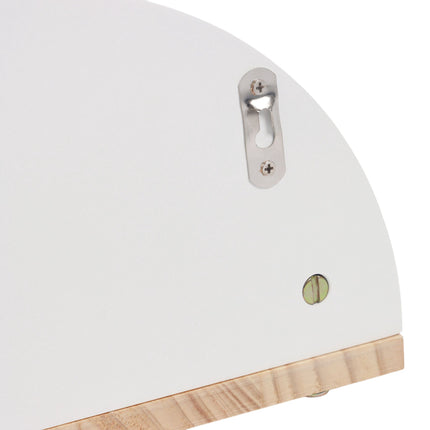 Boho Wall Shelves, Set of 2 – White & Natural Pine