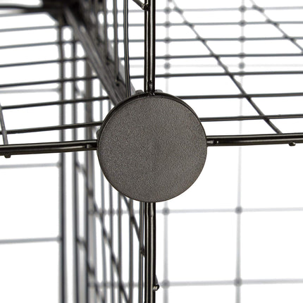 Bolt-free shelves in wire mesh 9 compartments
