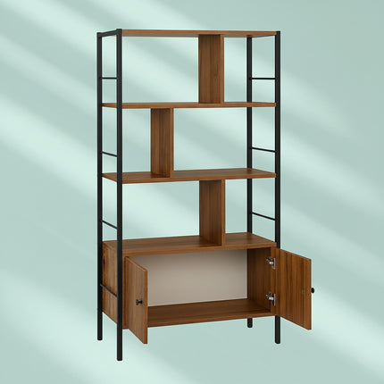 Bookcase with Storage Unit – 3 Shelves, Base Cabinet