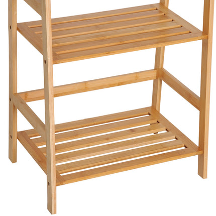 Bamboo bookcase, 4-layer storage for living room and office