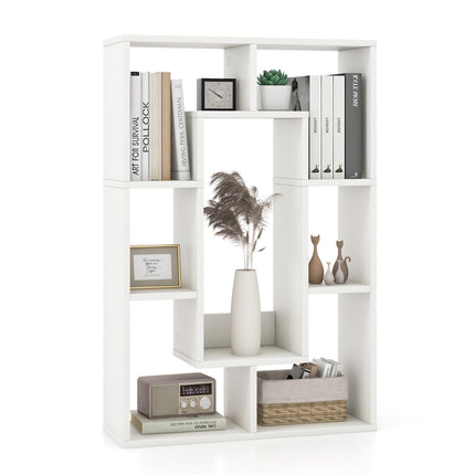 Bookshelf with 7 Shelves, White, 60 x 20 x 90 cm