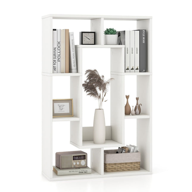 Bookshelf with 7 Shelves, White, 60 x 20 x 90 cm