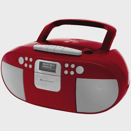 Boombox CD/MP3 Player with DAB+/FM Radio, USB, Red
