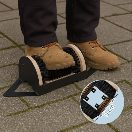 Boot Cleaner with Surround Brushes and Footrest