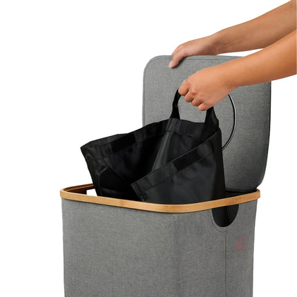 Bottle Collector with Lid, 100L Capacity, Removable Bag