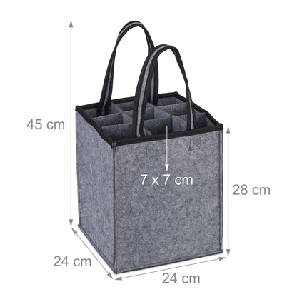 Bottle bag for 9 bottles Felt