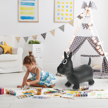 Bouncing animal dog black