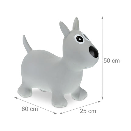 Bouncing animal dog gray