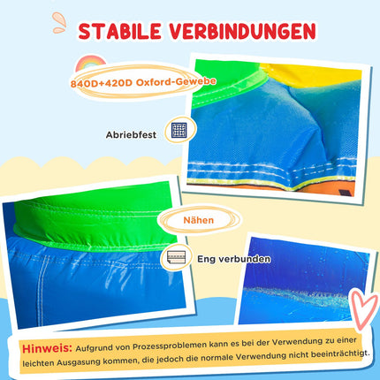 Inflatable bouncy castle for children with slide and net, 300x180x160 cm