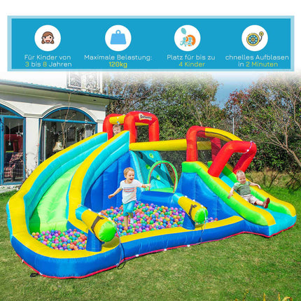 Inflatable Bouncy Castle Water Park with slide for children 3-8